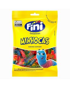 Bala Fini Minhocas Brilho Pacote 80g